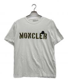 MONCLER（モンクレール）の古着「ラバーロゴTシャツ」｜ホワイト×ブラウン