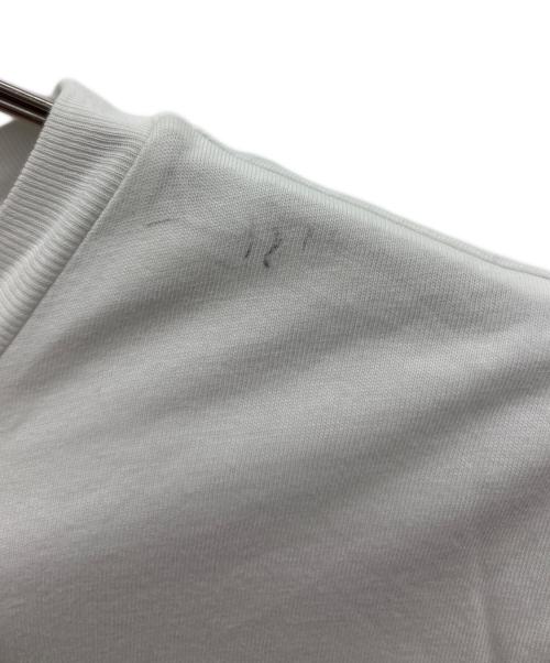 MONCLER（モンクレール）MONCLER (モンクレール) ラバーロゴTシャツ ホワイト×ブラウン サイズ:Mの古着・服飾アイテム