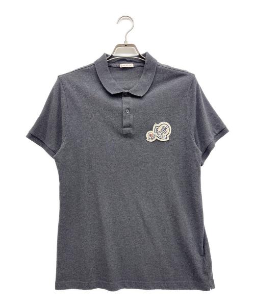 MONCLER（モンクレール）MONCLER (モンクレール) ポロシャツ グレー サイズ:表記無しの古着・服飾アイテム