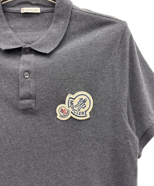 MONCLER（モンクレール）MONCLER (モンクレール) ポロシャツ グレー サイズ:表記無しの古着・服飾アイテム
