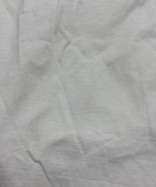 MONCLER（モンクレール）MONCLER (モンクレール) フロッキーロゴTシャツ ホワイト×レッド サイズ:表記無しの古着・服飾アイテム