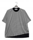CULLNIクルニ）の古着「ボーダーTシャツ」｜ホワイト×ブラック
