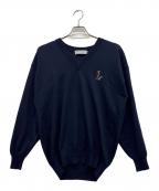 Burberry'sバーバリーズ）の古着「Vネックウールニット」｜ネイビー
