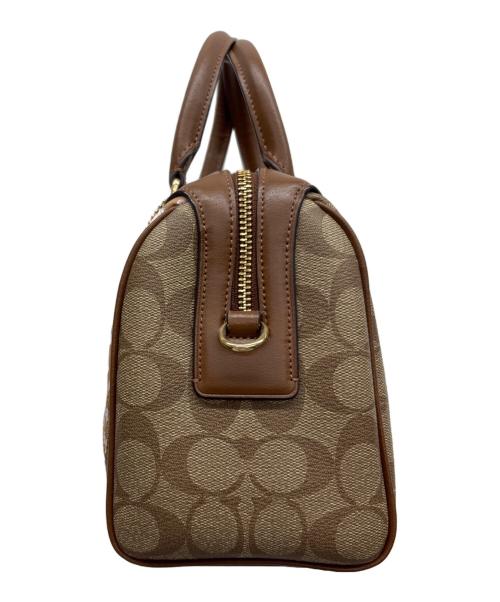 COACH（コーチ）COACH (コーチ) ミニボストンバッグ ブラウンの古着・服飾アイテム