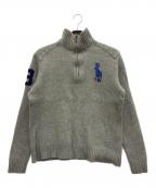 POLO RALPH LAURENポロ・ラルフローレン）の古着「ハイネックジップニット」｜グレー