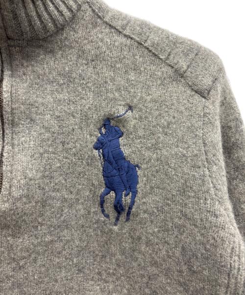 POLO RALPH LAUREN（ポロ・ラルフローレン）POLO RALPH LAUREN (ポロ・ラルフローレン) ハイネックジップニット グレー サイズ:LLの古着・服飾アイテム