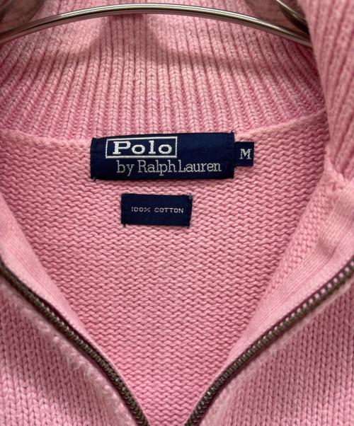 POLO RALPH LAUREN（ポロ・ラルフローレン）POLO RALPH LAUREN (ポロ・ラルフローレン) ハーフジップニット ピンク サイズ:Mの古着・服飾アイテム