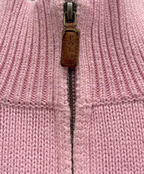 POLO RALPH LAUREN（ポロ・ラルフローレン）POLO RALPH LAUREN (ポロ・ラルフローレン) ハーフジップニット ピンク サイズ:Mの古着・服飾アイテム