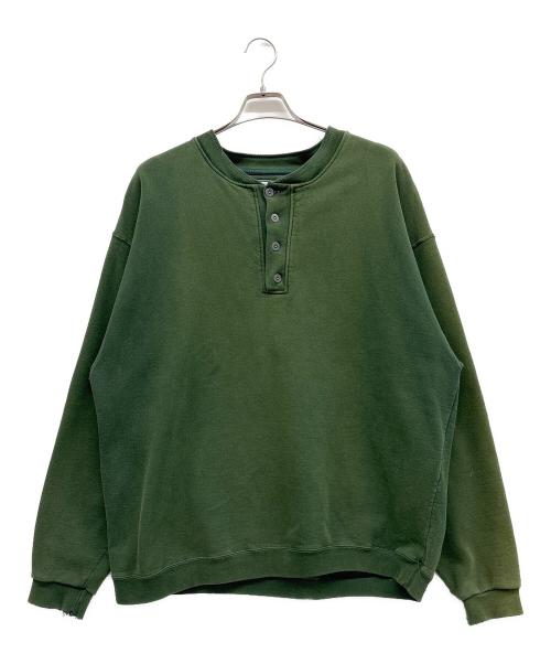 L.L.Bean（エルエルビーン）L.L.Bean (エルエルビーン) RUSSELL ATHLETIC (ラッセルアスレチック) ヘンリーネックスウェット グリーン サイズ:XLの古着・服飾アイテム