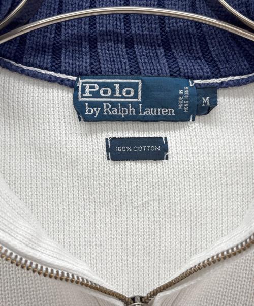 POLO RALPH LAUREN（ポロ・ラルフローレン）POLO RALPH LAUREN (ポロ・ラルフローレン) ハーフジップスウェット ホワイト サイズ:Mの古着・服飾アイテム
