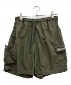 WILD THINGSワイルドシングス）の古着「別注WT LOGO CARGO SHORTS」｜グリーン