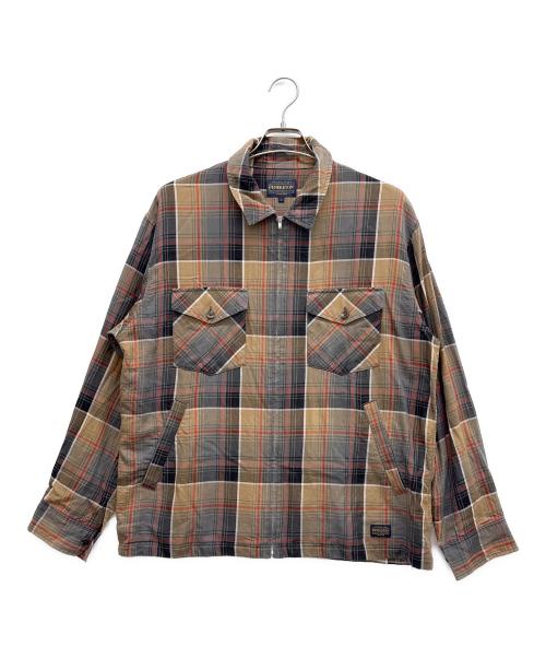 PENDLETON（ペンドルトン）PENDLETON (ペンドルトン) ジップシャツ ブラウン サイズ:Lの古着・服飾アイテム