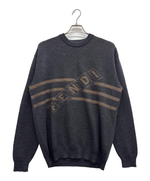 FENDI（フェンディ）FENDI (フェンディ) 厚手ニット ブラック サイズ:52の古着・服飾アイテム