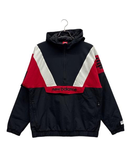 NEW BALANCE（ニューバランス）NEW BALANCE (ニューバランス) アノラックパーカー ブラック×レッド サイズ:L JAPAN 未使用品の古着・服飾アイテム