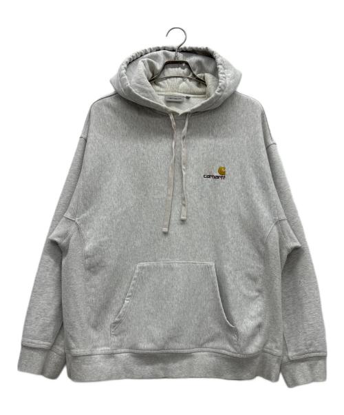 CarHartt（カーハート）CarHartt (カーハート) HOODED AMERICAN SCRIPT SWEAT ホワイト サイズ:XXLの古着・服飾アイテム