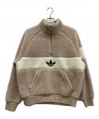 adidasアディダス）の古着「フリースジャケット」｜ベージュ