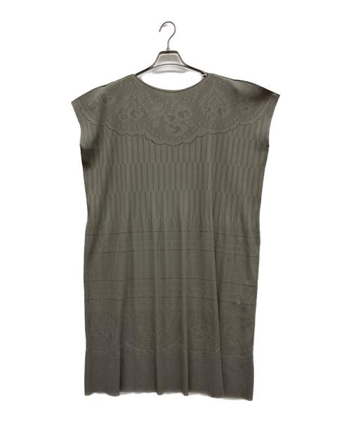M.&KYOKO（エムアンドキョウコ）M.&KYOKO (エムアンドキョウコ) メッシュワンピース グレー サイズ:Fの古着・服飾アイテム