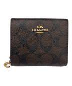 COACHコーチ）の古着「2つ折り財布」｜ブラウン×ブラック