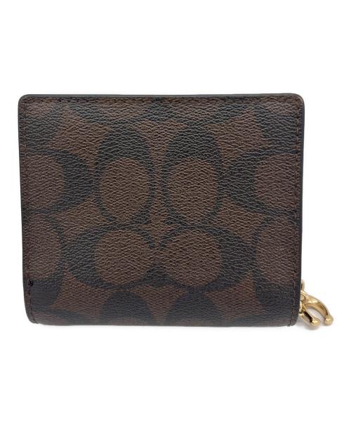 COACH（コーチ）COACH (コーチ) 2つ折り財布 ブラウン×ブラックの古着・服飾アイテム