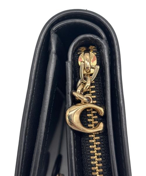 COACH（コーチ）COACH (コーチ) 2つ折り財布 ブラウン×ブラックの古着・服飾アイテム