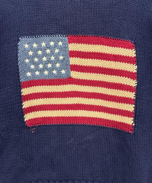 POLO RALPH LAUREN（ポロ・ラルフローレン）POLO RALPH LAUREN (ポロ・ラルフローレン) 厚手ニット ネイビー サイズ:Mの古着・服飾アイテム