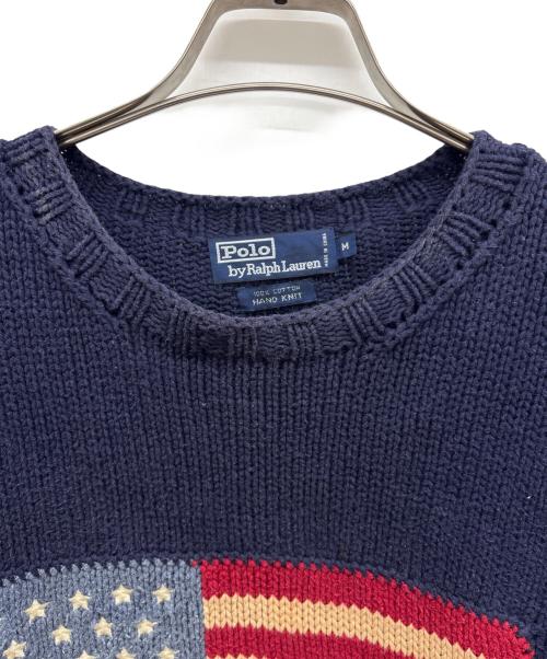 POLO RALPH LAUREN（ポロ・ラルフローレン）POLO RALPH LAUREN (ポロ・ラルフローレン) 厚手ニット ネイビー サイズ:Mの古着・服飾アイテム