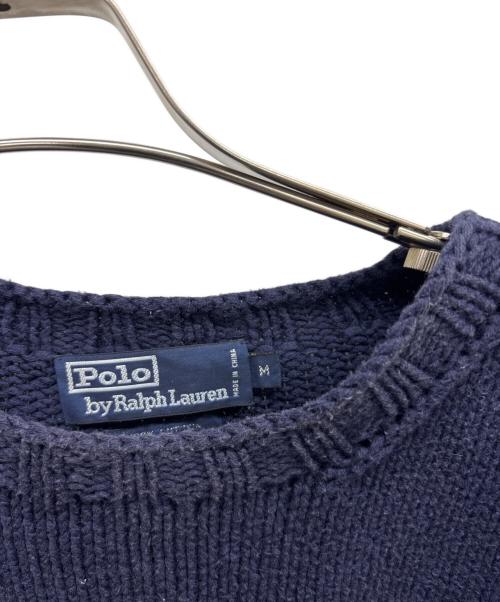 POLO RALPH LAUREN（ポロ・ラルフローレン）POLO RALPH LAUREN (ポロ・ラルフローレン) 厚手ニット ネイビー サイズ:Mの古着・服飾アイテム