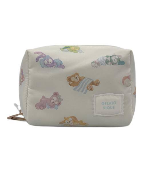 gelato pique（ジェラートピケ）gelato pique (ジェラートピケ) Disney RESORT (ディズニーリゾート) 総柄ポーチ ダッフィー&フレンズ カラフルハピネス 未使用品の古着・服飾アイテム
