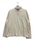 POLO RALPH LAURENポロ・ラルフローレン）の古着「ハーフジップスウェット」｜アイボリー