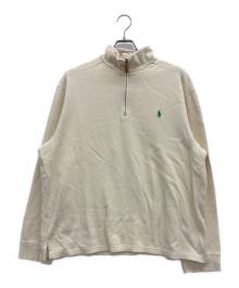POLO RALPH LAUREN（ポロ・ラルフローレン）の古着「ハーフジップスウェット」｜アイボリー