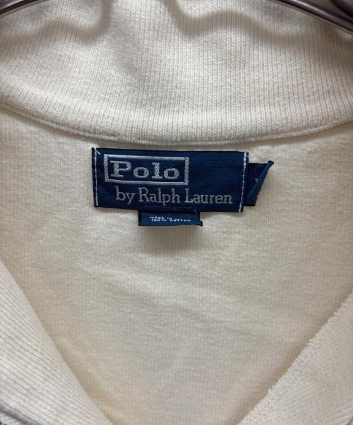 POLO RALPH LAUREN（ポロ・ラルフローレン）POLO RALPH LAUREN (ポロ・ラルフローレン) ハーフジップスウェット アイボリー サイズ:XLの古着・服飾アイテム