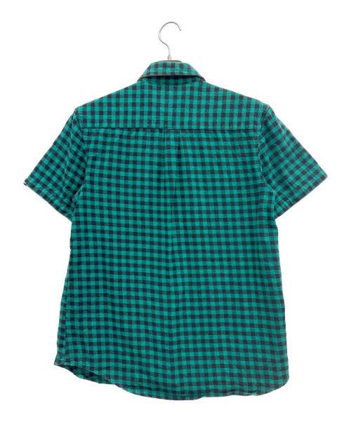 stussy（ステューシー）stussy (ステューシー) 半袖シャツ グリーン×ブラック サイズ:Mの古着・服飾アイテム