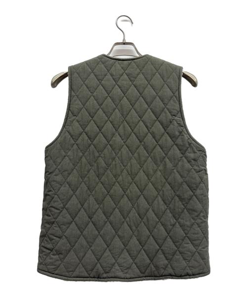 Veritecoeur（ヴェリテクール）Veritecoeur (ヴェリテクール) リバーシブルボアベスト カーキ×グレー サイズ:Fの古着・服飾アイテム
