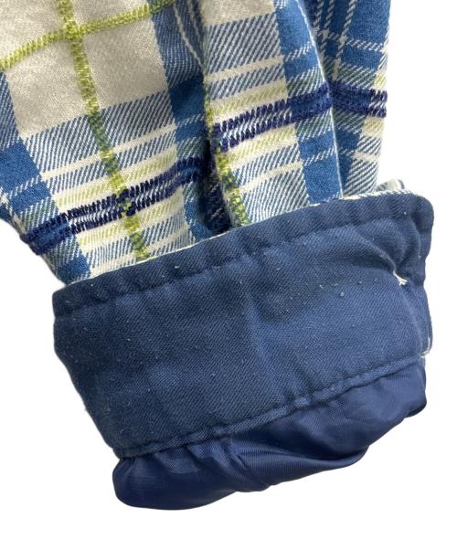 thisisneverthat（ディスイズネバーザット）thisisneverthat (ディスイズネバーザット) ロゴチェック柄シャツジャケット ブルー サイズ:Lの古着・服飾アイテム