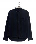 SEQUELシークエル）の古着「長袖シャツ」｜ネイビー×ブラック