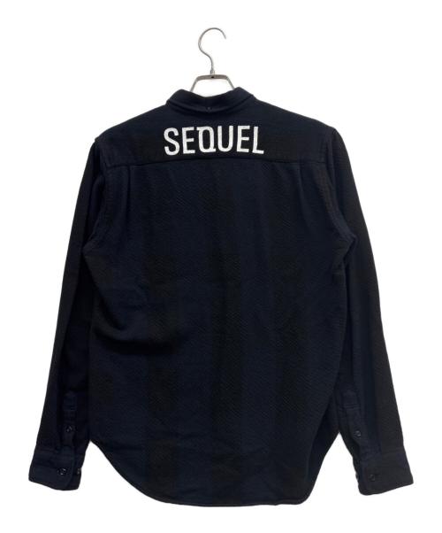 SEQUEL（シークエル）SEQUEL (シークエル) 長袖シャツ ネイビー×ブラック サイズ:Sの古着・服飾アイテム