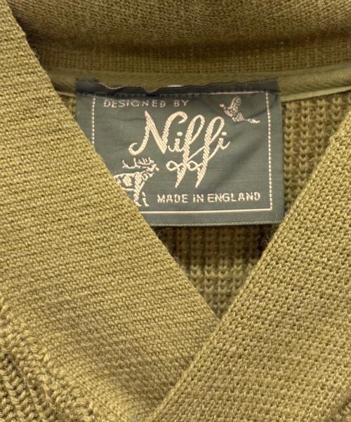 niffi（ニッフィ）niffi (ニッフィ) エンジニアセーター カーキ サイズ:Lの古着・服飾アイテム