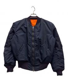 ALPHA INDUSTRIES（アルファインダストリーズ）の古着「MA-1ジャケット」｜ネイビー×オレンジ