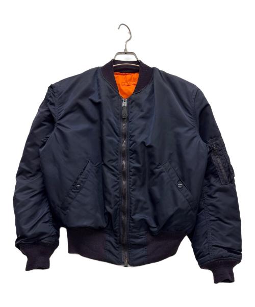 ALPHA INDUSTRIES（アルファインダストリーズ）ALPHA INDUSTRIES (アルファインダストリーズ) MA-1ジャケット ネイビー×オレンジ サイズ:Mの古着・服飾アイテム