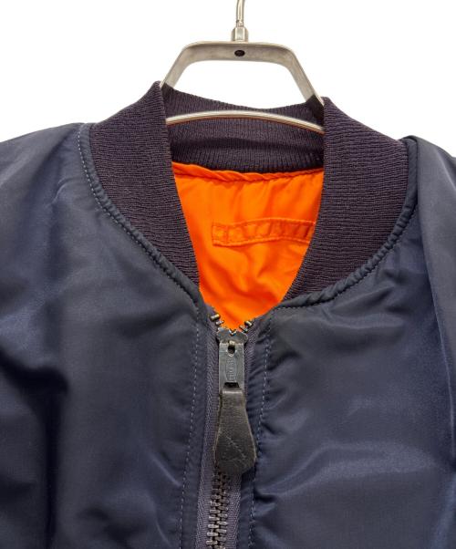 ALPHA INDUSTRIES（アルファインダストリーズ）ALPHA INDUSTRIES (アルファインダストリーズ) MA-1ジャケット ネイビー×オレンジ サイズ:Mの古着・服飾アイテム