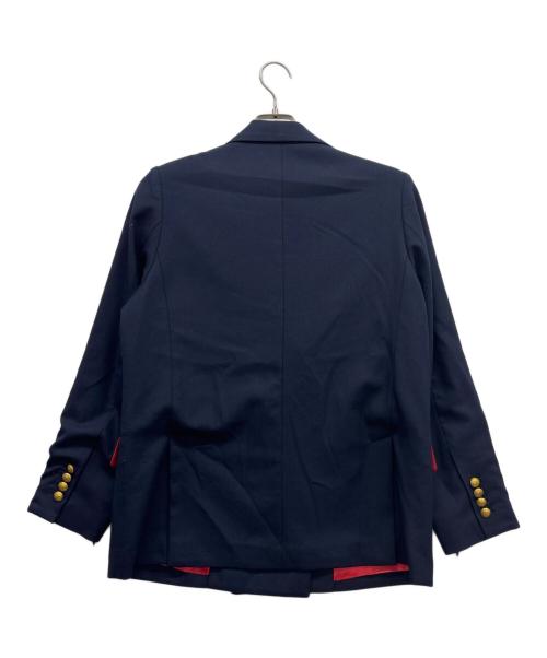 ANNE COQUINE（アンコキーヌ）ANNE COQUINE (アンコキーヌ) ダブルジャケット ネイビー サイズ:LLの古着・服飾アイテム