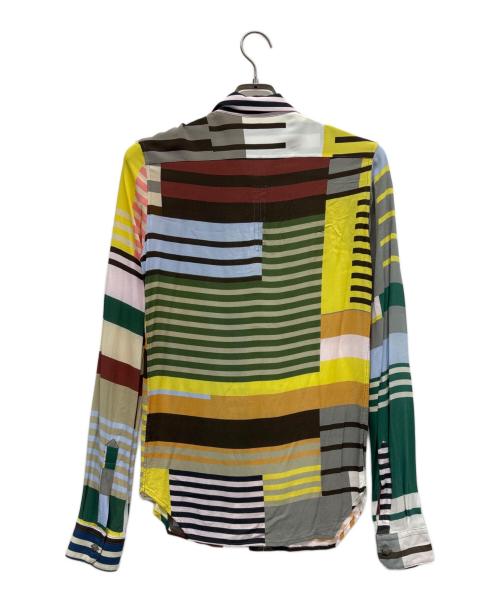 RICK OWENS（リックオウエンス）RICK OWENS (リックオウエンス) STRIPE OFFICE SHIRT UXMAL PRINT マルチカラー サイズ:US 36の古着・服飾アイテム