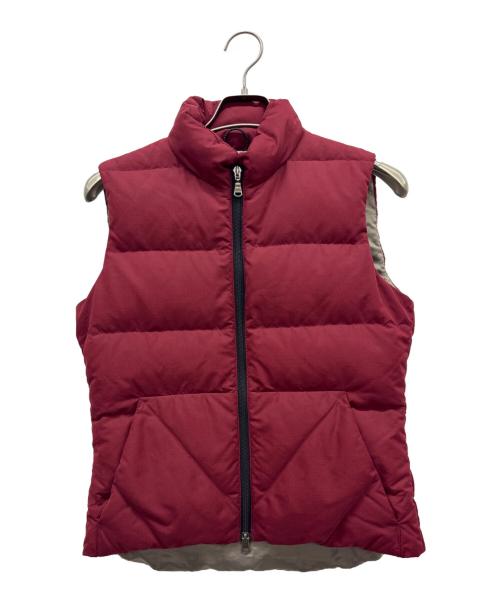 Eddie Bauer（エディーバウアー）Eddie Bauer (エディーバウアー) ダウンベスト ワインレッド サイズ:Sの古着・服飾アイテム