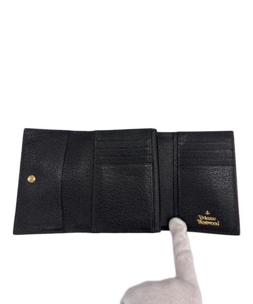 Vivienne Westwood（ヴィヴィアンウエストウッド）Vivienne Westwood (ヴィヴィアンウエストウッド) 3つ折りがま口財布 ブラックの古着・服飾アイテム