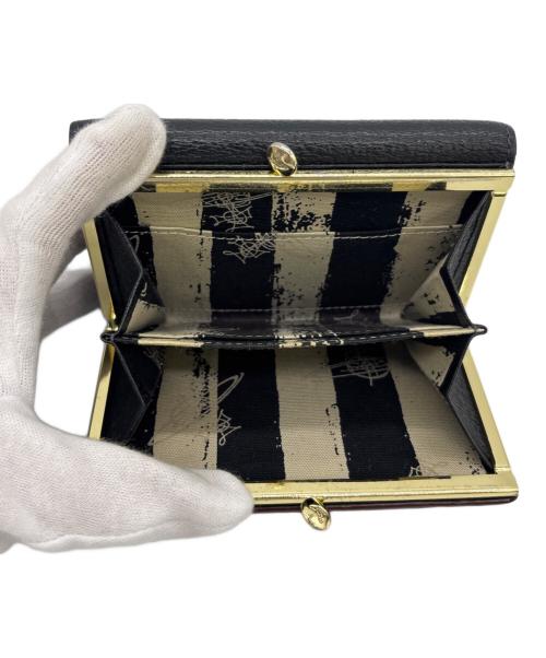Vivienne Westwood（ヴィヴィアンウエストウッド）Vivienne Westwood (ヴィヴィアンウエストウッド) 3つ折りがま口財布 ブラックの古着・服飾アイテム