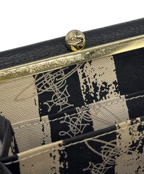 Vivienne Westwood（ヴィヴィアンウエストウッド）Vivienne Westwood (ヴィヴィアンウエストウッド) 3つ折りがま口財布 ブラックの古着・服飾アイテム