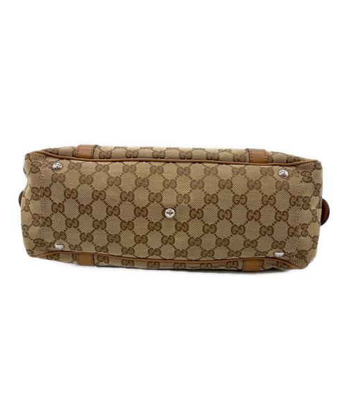 GUCCI（グッチ）GUCCI (グッチ) ハンドバッグ ベージュ×ブラウンの古着・服飾アイテム