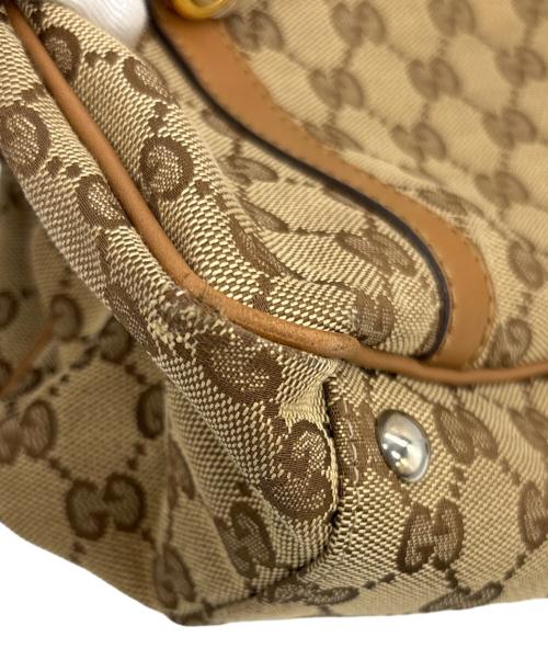 GUCCI（グッチ）GUCCI (グッチ) ハンドバッグ ベージュ×ブラウンの古着・服飾アイテム