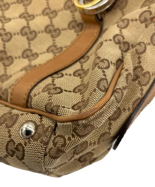 GUCCI（グッチ）GUCCI (グッチ) ハンドバッグ ベージュ×ブラウンの古着・服飾アイテム