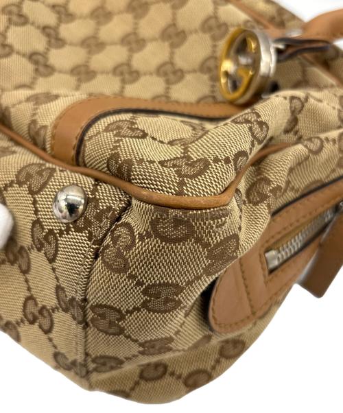 GUCCI（グッチ）GUCCI (グッチ) ハンドバッグ ベージュ×ブラウンの古着・服飾アイテム